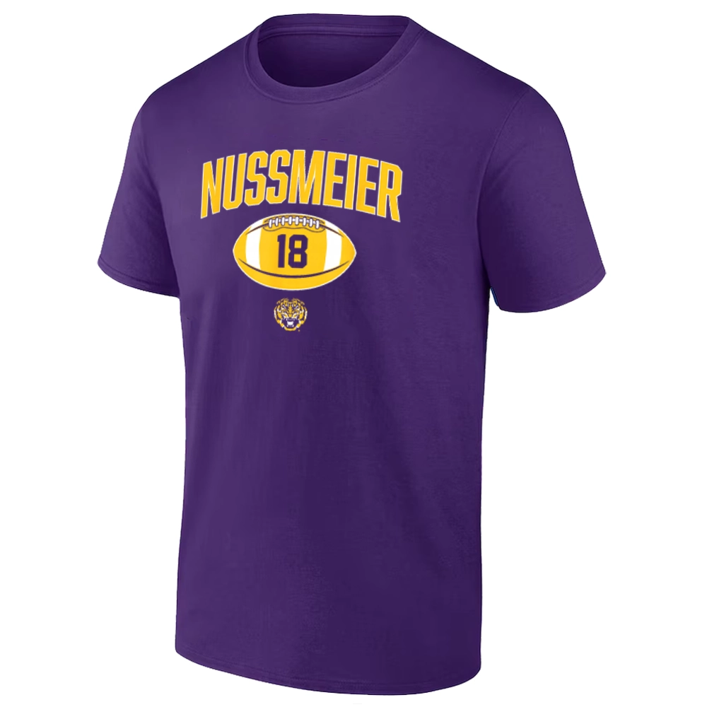 NUSSMEIER PLAYER VINTAGE SHIRT Garrett Nussmeier LSU Tigers Football Tribute Tee NUSSMEIER PLAYER VINTAGE SHIRT Garrett Nussmeier LSU Tigers Football Tribute Tee