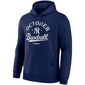 OCTOBER BASEBALL HOODIE 2025 MLB Postseason Locker Room New York Yankees Official Playoff Gear