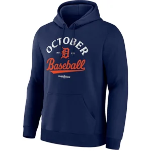 OCTOBER BASEBALL HOODIE 2025 – Detroit Tigers MLB Postseason Locker Room Tee