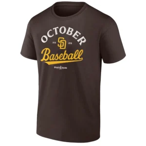 OCTOBER BASEBALL SHIRT 2025 MLB Postseason Locker Room San Diego Padres Official Playoff Gear