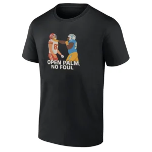 OPEN PALM, NO FOUL SHIRT TEAIR TART SMACKS TRAVIS KELCE Viral NFL Meme Tee Chiefs vs Chargers Game Day Drama