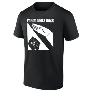 PAPER BEATS ROCK SHIRT Clever Strategy Over Strength Tee
