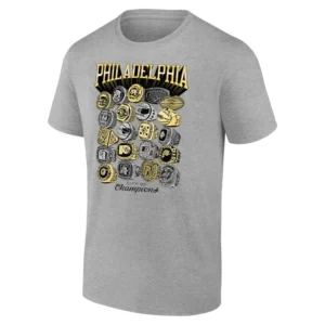 PHILADELPHIA CITY OF CHAMPIONS RINGS SHIRT – Philly Sports Championship History Tee G