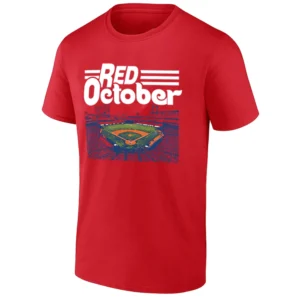 RED OCTOBER SHIRT 2025 Phillies Postseason Stadium Tee