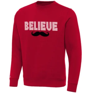REDS BELIEVE CREW NECK SWEATSHIRT 2025 MLB Postseason Cincinnati Reds Tee & Sweatshirt