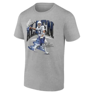 RETRO JOSH ALLEN SHIRT Buffalo Bills QB #17 Tribute Tee G