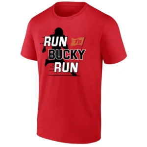 RUN BUCKY RUN SHIRT Baker Mayfield Tampa Bay Buccaneers Breakaway Dash Tee