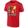 SAN FRANCISCO 49ERS BART SIMPSON SHIRT Funny NFL x The Simpsons Crossover Tee