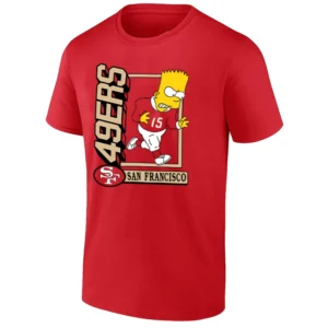 SAN FRANCISCO 49ERS BART SIMPSON SHIRT Funny NFL x The Simpsons Crossover Tee