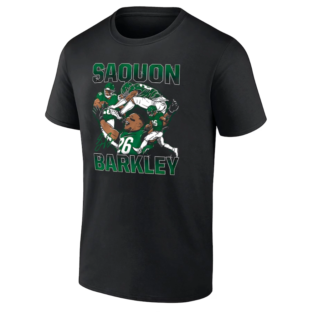 SAQUON BARKLEY MASTERPIECE SHIRT Philadelphia Eagles Elite Running Back Tee SAQUON BARKLEY MASTERPIECE SHIRT Philadelphia Eagles Elite Running Back Tee