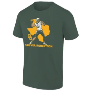 SAWYER ROBERTSON STATE STAR SHIRT Baylor Bears Football Texas Pride Tee