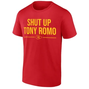 SHUT UP TONY ROMO SHIRT Funny Kansas City Chiefs Fan Tee