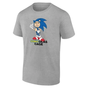 SONICOLAS CAGE SHIRT Funny Sonic x Nicolas Cage Mashup Meme Tee G