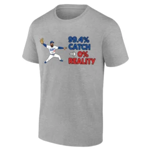 TEOSCAR HERNÁNDEZ 99.4% CATCH 0% REALITY SHIRT Dodgers Meme Tee Dodgers vs Rockies Viral Baseball Moment G