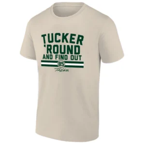 TUCKER ‘ROUND AND FIND OUT SHIRT Tucker Kraft Green Bay Packers Tee S