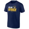 WE ARE SO BACK SHIRT 2025 NL Central Division Champions – Milwaukee Brewers Official Postseason Locker Room Gear