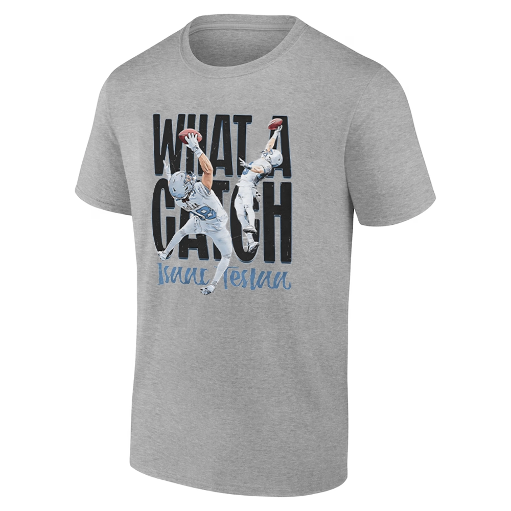 WHAT A CATCH SHIRT Isaac TeSlaa Detroit Lions Spectacular Grab Tee G WHAT A CATCH SHIRT Isaac TeSlaa Detroit Lions Spectacular Grab Tee G