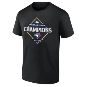 2025 AMERICAN LEAGUE CHAMPIONS LOCKER ROOM SHIRT – Toronto Blue Jays Celebration Tee B