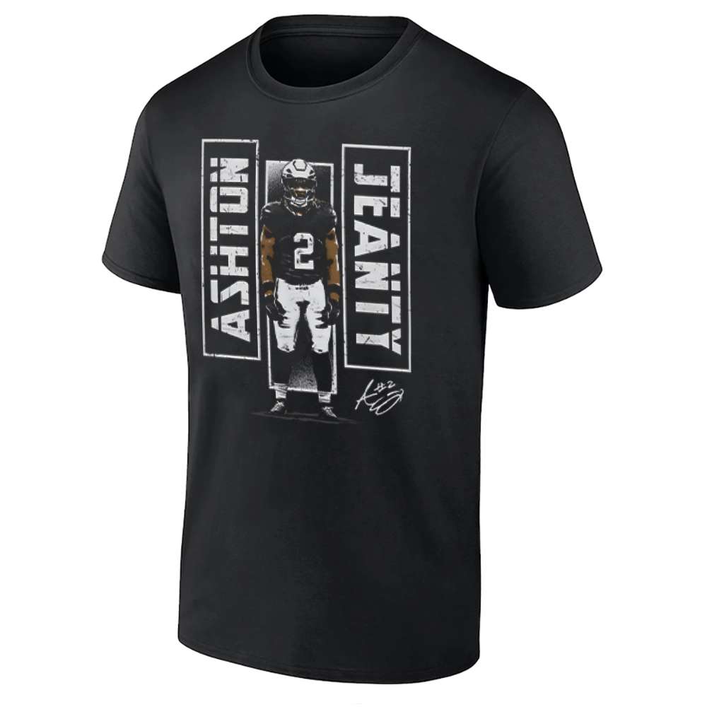 ASHTON JEANTY SIGNATURE STANCE SHIRT – Las Vegas Raiders Power Running Tee ASHTON JEANTY SIGNATURE STANCE SHIRT – Las Vegas Raiders Power Running Tee