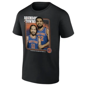 BRUNSON TOWNS SHIRT – Jalen Brunson & Karl Anthony Towns New York Knicks “Step Brothers” Tee B