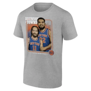 BRUNSON TOWNS SHIRT – Jalen Brunson & Karl Anthony Towns New York Knicks “Step Brothers” Tee G