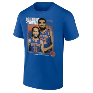 BRUNSON TOWNS SHIRT – Jalen Brunson & Karl Anthony Towns New York Knicks “Step Brothers” Tee RB