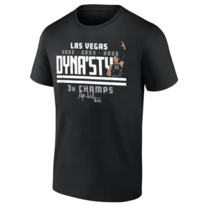 DYNA’STY SHIRT – A’ja Wilson Las Vegas Aces 3X Champions Tee (2022 • 2023 • 2025)