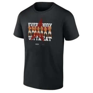 EVERYBODY GOTTA EAT SHIRT – Kansas City Chiefs 2025 Team Motto Tee