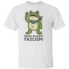 FROGS AGAINST FASCISM SHIRT – Portland Frog Protest Activist T Shirt W