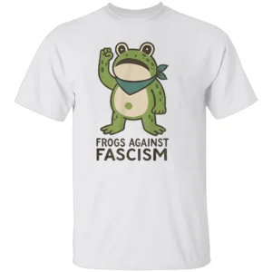 FROGS AGAINST FASCISM SHIRT – Portland Frog Protest Activist T Shirt W