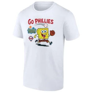 GO PHILLIES SHIRT SpongeBob x Philadelphia Phillies 2025 MLB Collaboration Tee