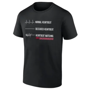 HEARTBEAT WATCHING RAZORBACKS SHIRT Arkansas Razorbacks Football Fan Tee