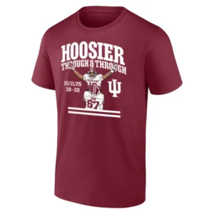 HOOSIER THROUGH & THROUGH SHIRT – Elijah Sarratt Indiana Hoosiers Football Tribute Tee