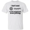 I DON’T NEED CHATGPT SHIRT – My Wife’s Boyfriend Knows Everything Tee