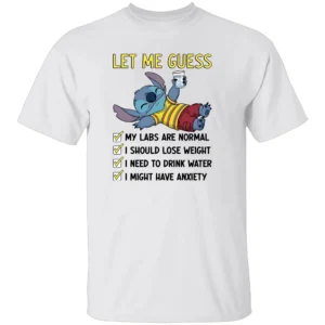 LET ME GUESS SHIRT Funny Anxiety & Health Check Stitch Tee W