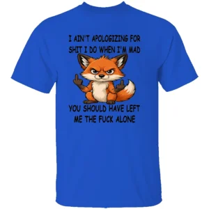 MAD FOX SHIRT Funny Angry Fox Attitude Tee RB