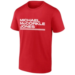 MICHAEL McCORKLE JONES SHIRT Mac Jones San Francisco 49ers Tribute Tee