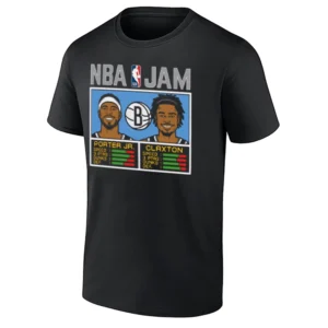 NBA JAM NETS SHIRT – Kevin Porter Jr. & Nic Claxton Brooklyn Nets Tee