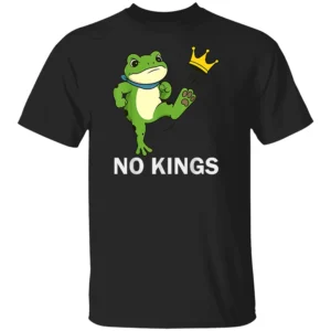 NO KINGS SHIRT – Frog Resistance Protest Tee Portland 2025 B