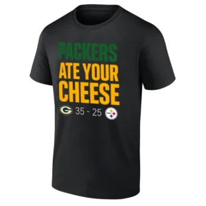PACKERS ATE YOUR CHEESE SHIRT – Green Bay Packers 35–25 Win Over Steelers Tee