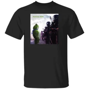 PORTLAND 2025 RESIST SHIRT – Frog Protest Art T Shirt B