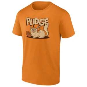 PUDGE THE CAT SHIRT – Bowling Green State University Football Orange Team Tee