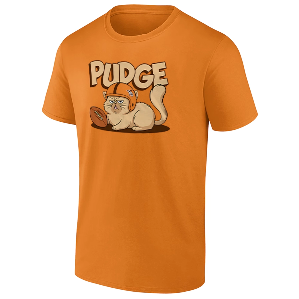 PUDGE THE CAT SHIRT – Bowling Green State University Football Orange Team Tee PUDGE THE CAT SHIRT – Bowling Green State University Football Orange Team Tee