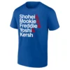 SHOHEI & MOOKIE & FREDDIE & YOSHI & KERSH. SHIRT 2025 MLB Postseason Los Angeles Dodgers Ampersand Stars Tee
