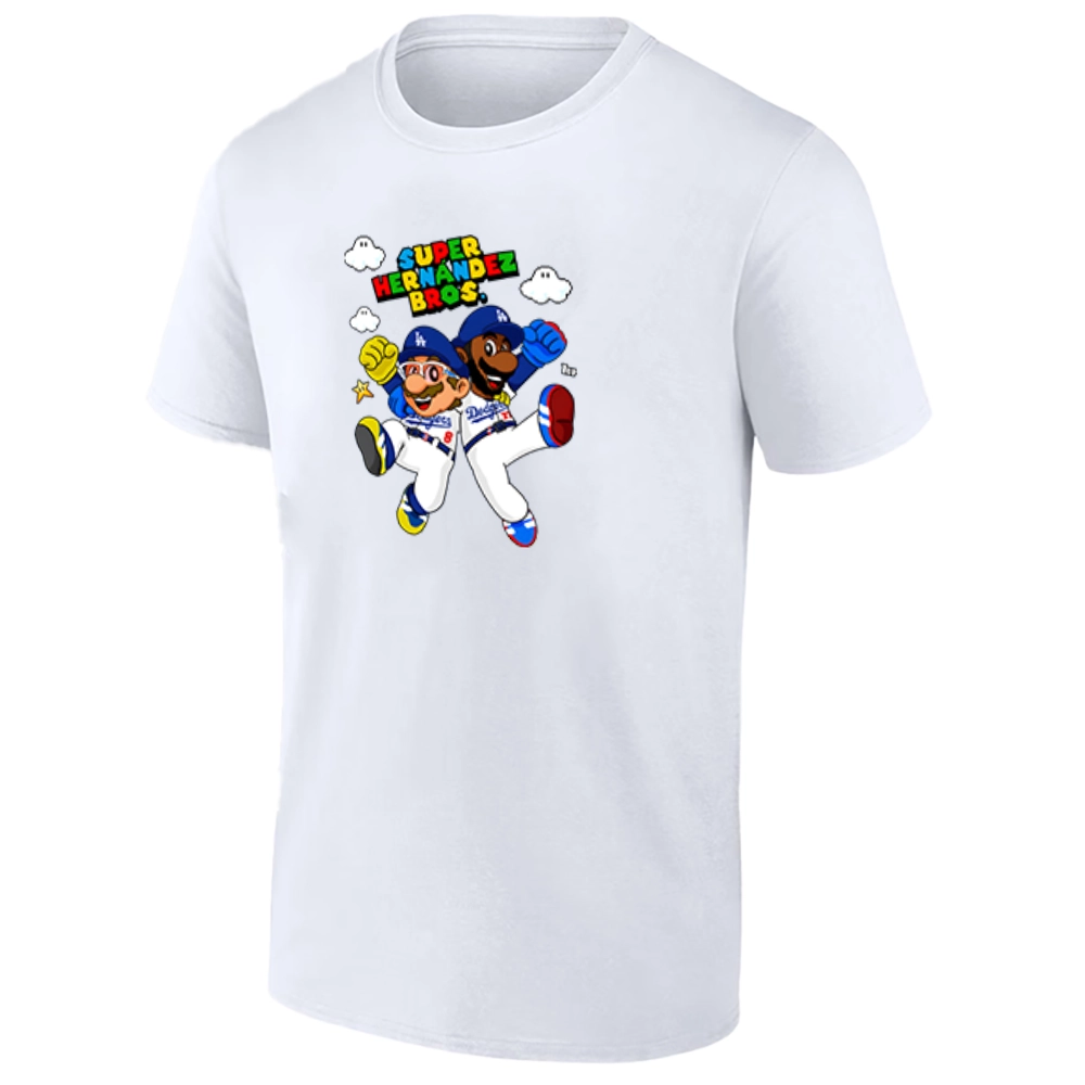 SUPER HERMANDEZ BROS. SHIRT Enrique Hernandez - Teoscar Hernandez - Los Angeles Dodgers W SUPER HERMANDEZ BROS. SHIRT Enrique Hernandez Teoscar Hernandez Los Angeles Dodgers W