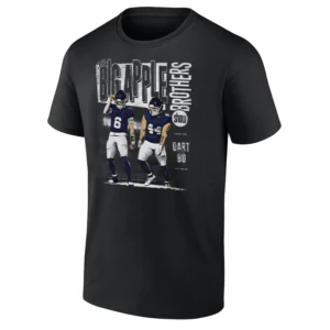 THE BIG APPLE BROTHERS SHOW SHIRT – Jaxson Dart & Cam Skattebo New York Giants Duo Tee B