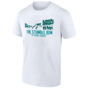 THE STUMBLE RUN SHIRT – Trevor Lawrence Jacksonville Jaguars MNF Hero Moment Tee w