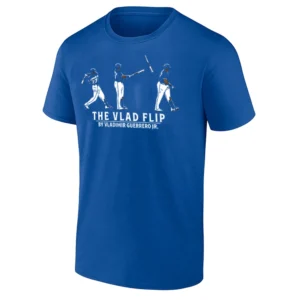 THE VLAD FLIP SHIRT Vladimir Guerrero Jr. Toronto Blue Jays Bat Flip Tee