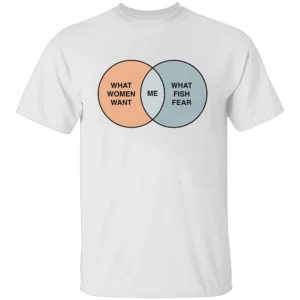 Women Want Me Fish Fear Me Venn Diagram Shirt W