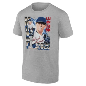 2025 CHAMPS MVP SHIRT – Yoshinobu Yamamoto Los Angeles Dodgers Tee G
